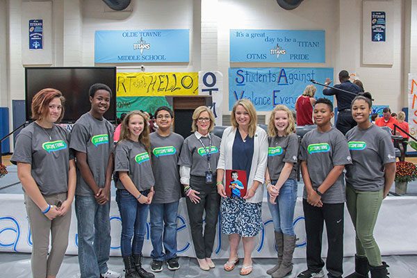 Nicole Hockley and SAVE Promise Club students