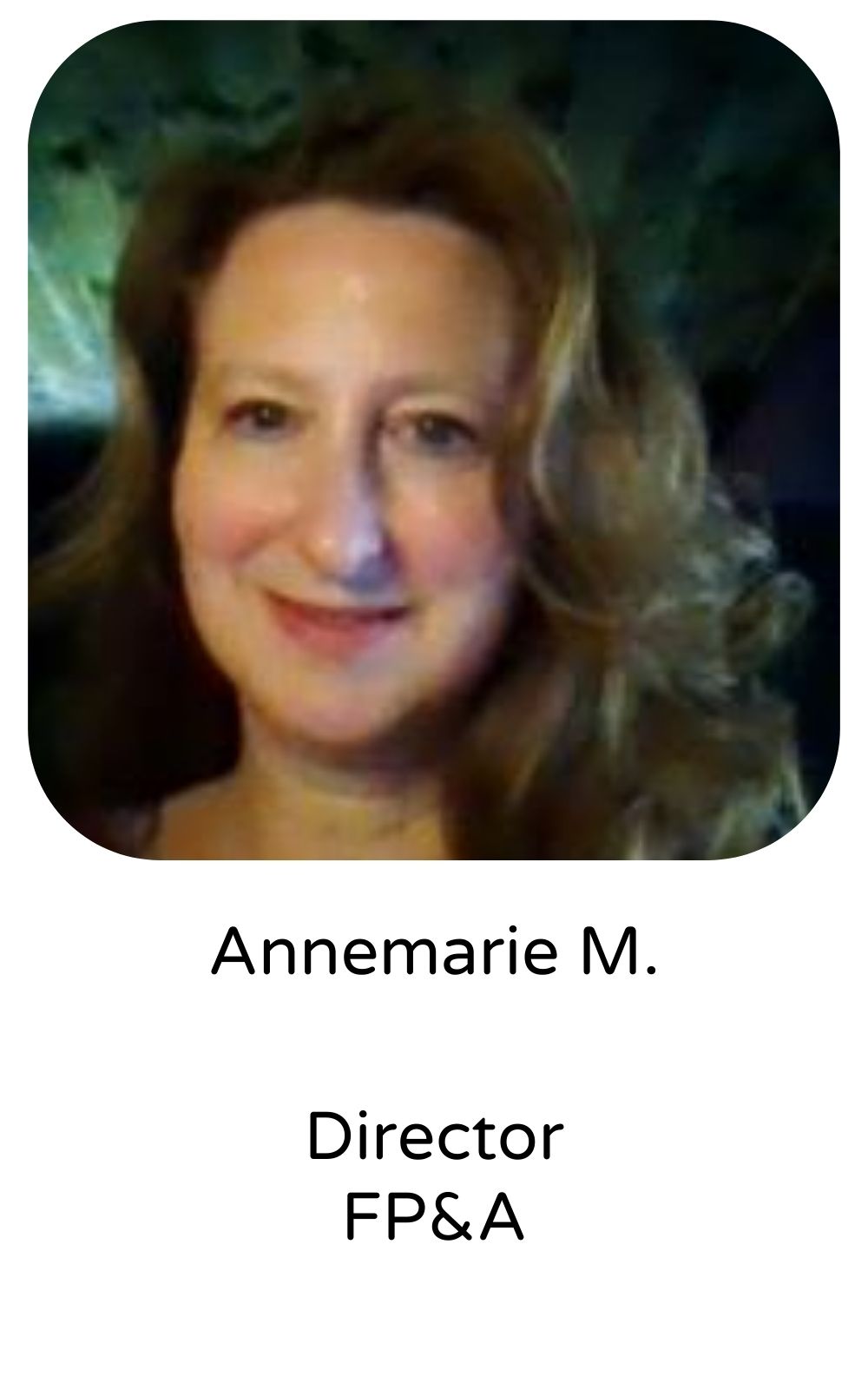 Annemarie M, Director, FP&A