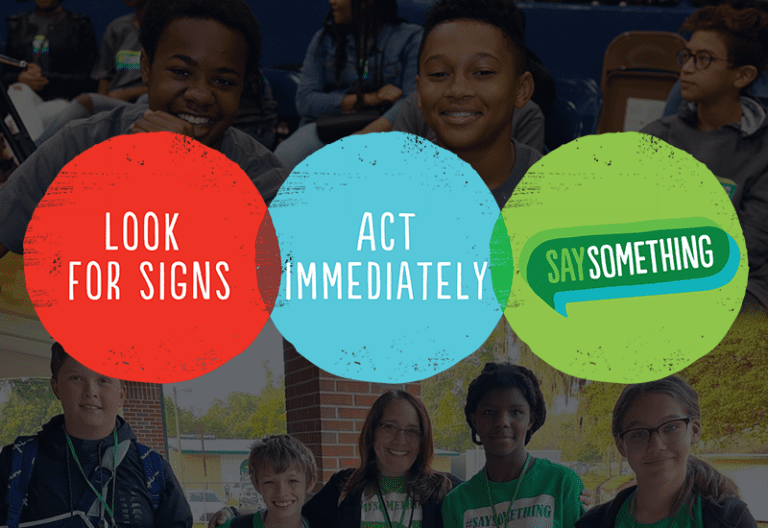 Look for signs. Act immediately. Say Something. Students and adults are using Sandy Hook Promise programs to prevent school shootings and violence